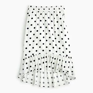 J.Crew Pull-on midi skirt in polka dot